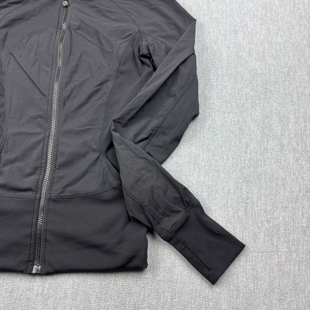 Lululemon Jacket Womens 6 Black Shes Swift Full Zip Athletic Running Lightweight